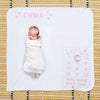 Personalised Scandi Hearts Baby Milestone Blanket - Sunday's Daughter