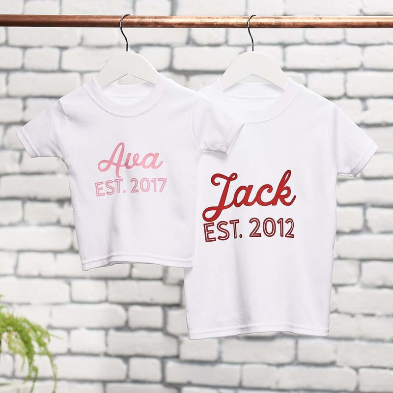 Personalised Sister And Brother T Shirt Set - Sunday's Daughter