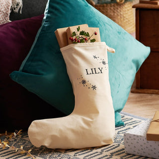 Personalised Snowflake Christmas Stocking - Sunday's Daughter