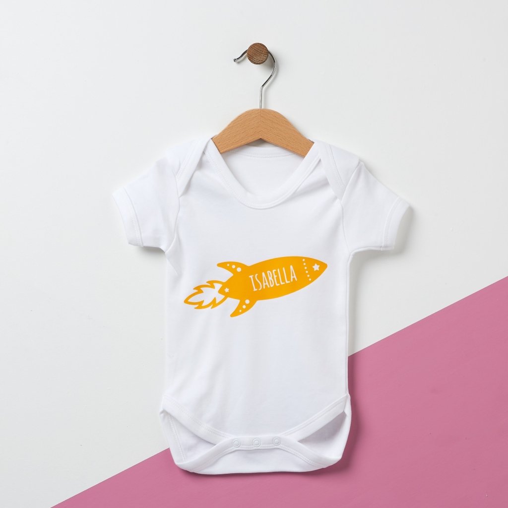 Personalised Space Rocket Baby Grow - Sunday's Daughter