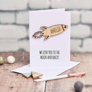 Personalised Space Rocket Card - Sunday's Daughter