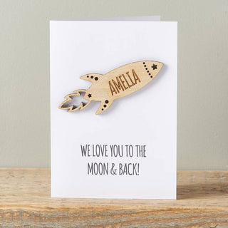 Personalised Space Rocket Card - Sunday's Daughter