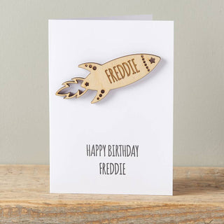 Personalised Space Rocket Card - Sunday's Daughter