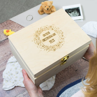 Personalised Starburst Christening Keepsake Box - Sunday's Daughter