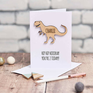 Personalised T Rex Dinosaur Card - Sunday's Daughter