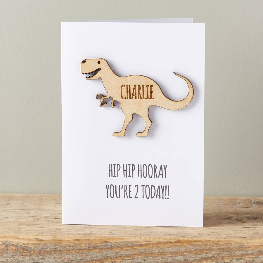 Personalised T Rex Dinosaur Card - Sunday's Daughter