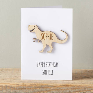 Personalised T Rex Dinosaur Card - Sunday's Daughter