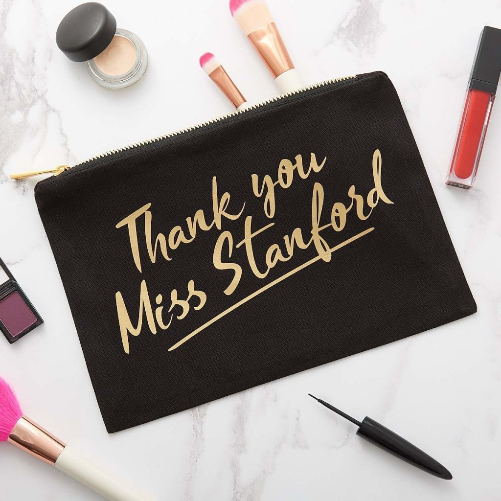 Personalised Thank You Teacher Make Up Bag Gift - Sunday's Daughter