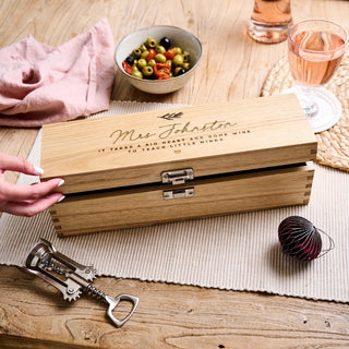 Personalised Thank You Teacher Wine Box