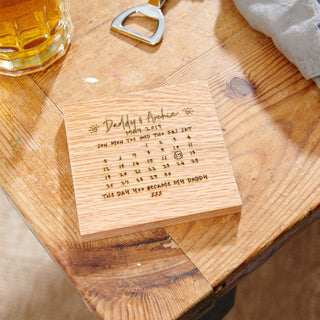 Personalised The Day You Became Coaster - Sunday's Daughter