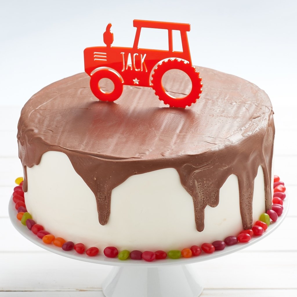 Edible tractor cake topper,trailer,mud,farm,birthday decoration,farm,b –  Sugar Creations