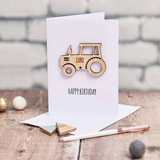 Personalised Tractor Card - Sunday's Daughter