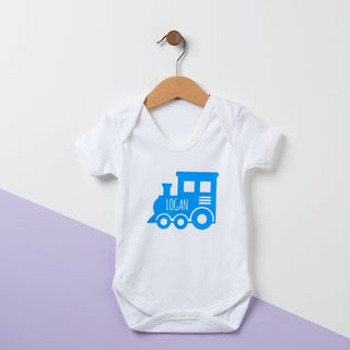 Personalised Train Baby Grow - Sunday's Daughter