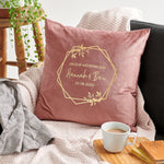 Personalised Velvet Wedding Cushion - Sunday's Daughter