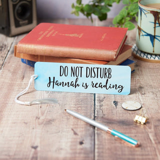 Personalised Watercolour Do Not Disturb Bookmark - Sunday's Daughter