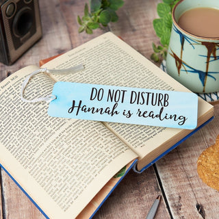 Personalised Watercolour Do Not Disturb Bookmark - Sunday's Daughter