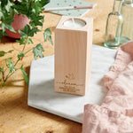 Personalised Wooden Christening Candle Holder - Sunday's Daughter