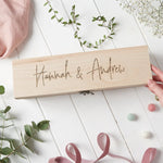 Personalised Wooden Couples Wine Box - Sunday's Daughter