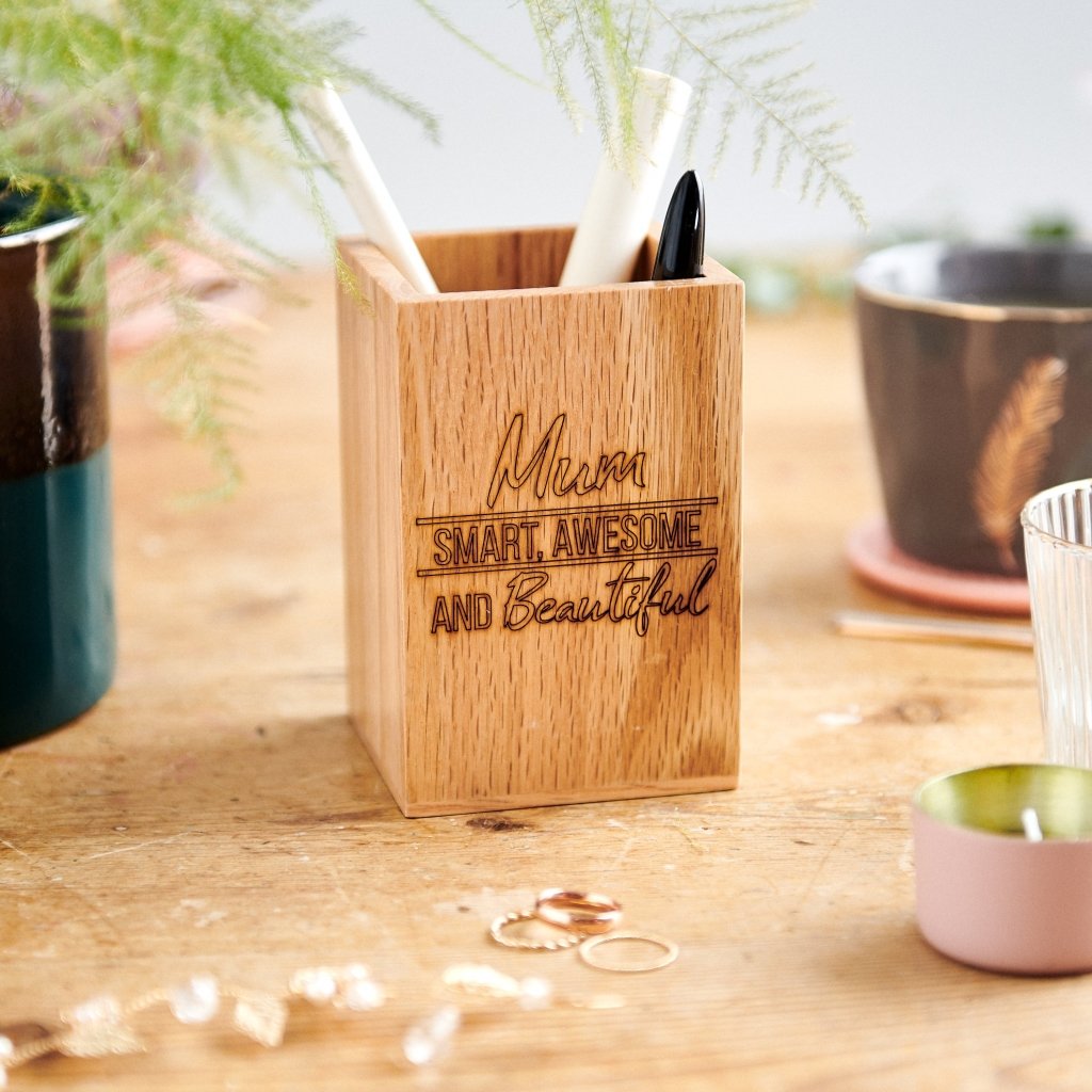 Personalised Wooden Make Up Pot - Sunday's Daughter