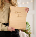 Personalised dreams and plans notebook organiser with name