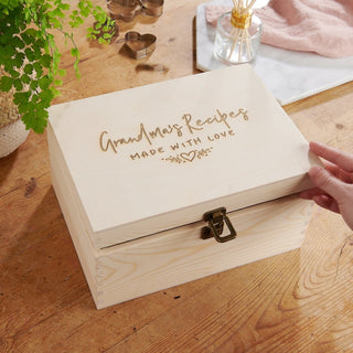 Personalised Wooden Recipe Box - Sunday's Daughter