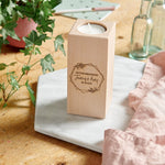 Personalised Wooden Wedding Candle Holder - Sunday's Daughter