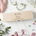 Personalised Wooden Wedding Wine Box - Sunday's Daughter