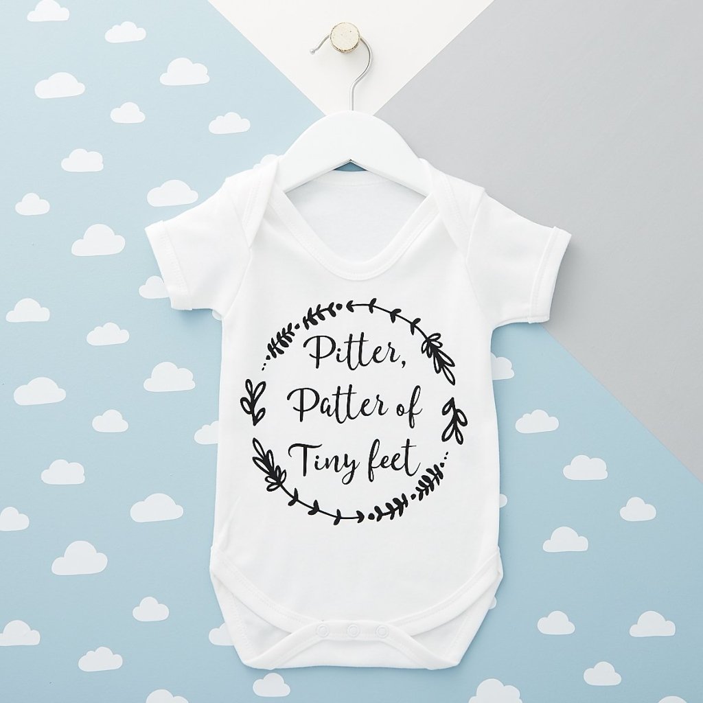 Pitter, Patter Of Tiny Feet Baby Grow - Sunday's Daughter