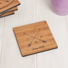 Set Of Four Personalised Wood Coaster Set - Sunday's Daughter