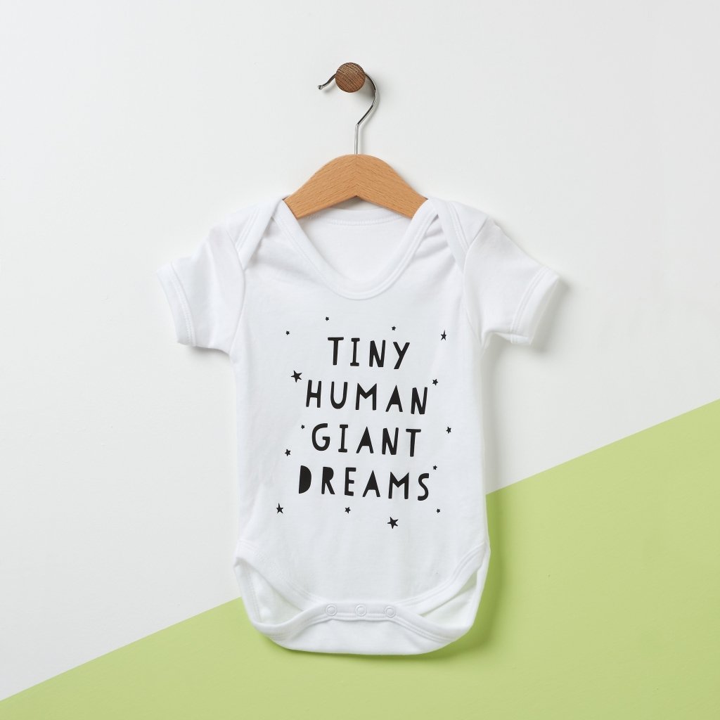 Tiny Human, Giant Dreams Baby Grow - Sunday's Daughter
