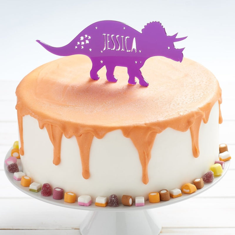 Triceratops Dinosaur Cake Topper - Sunday's Daughter