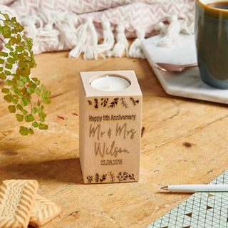 Wooden Anniversary Candle Holder - Sunday's Daughter