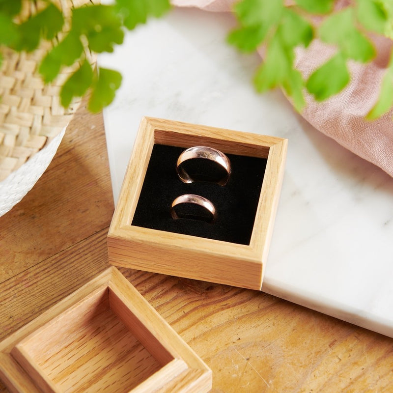 Wooden Floral Couples Ring Box - Sunday's Daughter