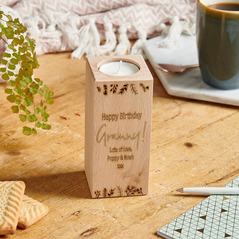 Wooden Grandma Candle Holder - Sunday's Daughter