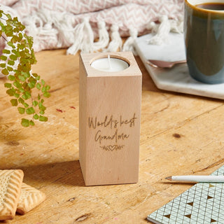 Wooden Mother's Day Candle Holder - Sunday's Daughter