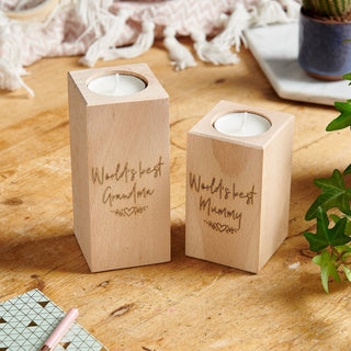 Wooden Mother's Day Candle Holder - Sunday's Daughter