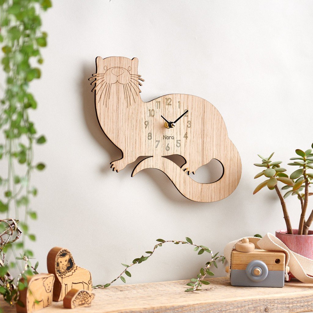 Wooden Otter Clock - Sunday's Daughter