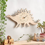 Wooden Stegosaurus Dinosaur Clock - Sunday's Daughter