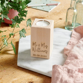 Wooden Wedding Tealight Holder - Sunday's Daughter