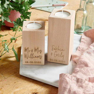 Wooden Wedding Tealight Holder - Sunday's Daughter