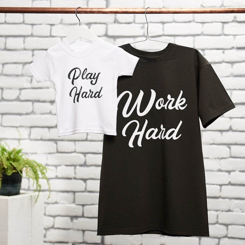 Work Hard, Play Hard T-shirt Set - Sunday's Daughter